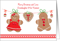 Granddaughter & Husband - Gingerbread Couple - Merry Christmas card