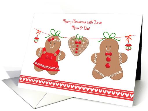 Mom and Dad - Gingerbread Couple - Merry Christmas card (1501752)