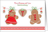 Customized - Gingerbread Couple - Merry Christmas card