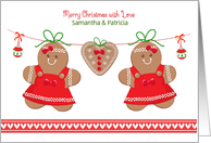 Customized - Lesbian Gingerbread Couple - Merry Christmas card