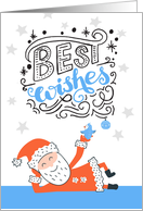 Cute Santa Brings Best Wishes card