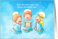 Singing Angels - Hark the Herald Angels Sing card