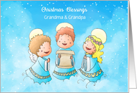 Grandma Grandpa Customized Singing Angels card