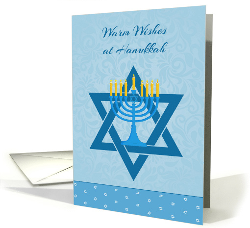 Hanukkah Menorah with Blue Star of David card (1503096)