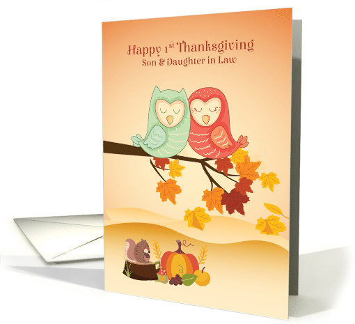 Son and Daughter in Law - 1st Thanksgiving as Newlyweds card (1503870)