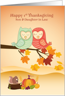 Son and Daughter in Law - 1st Thanksgiving as Newlyweds card