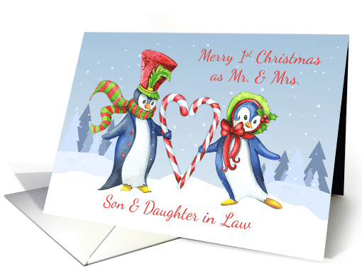 Son & Daughter in Law - First Christmas as Newlyweds card (1504004)
