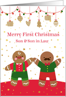 Son & Son in Law - First Married Christmas card