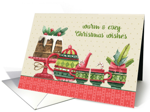Cozy Christmas Tea and Cake card (1504208)