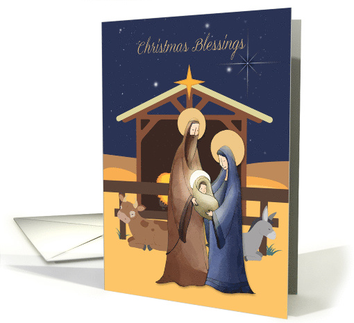 Christmas Blessings Nativity card (1504242)