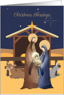 Christmas Blessings Nativity card