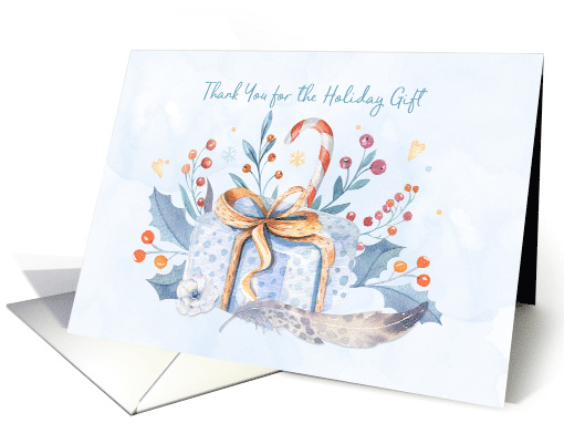 Holiday Gift Thank You - Gift with Holiday Foliage card (1504402)