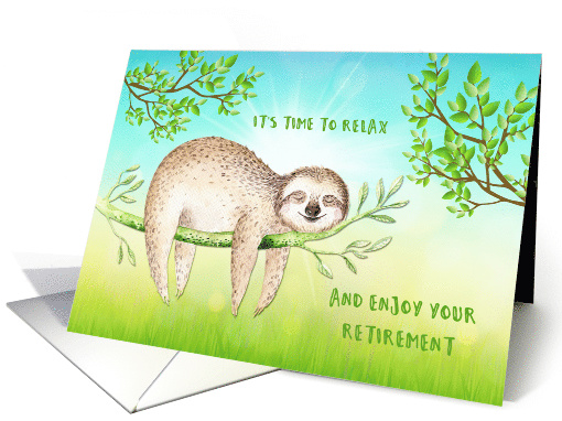 Sleepy Sloth - Retirement Congratulations card (1507812)