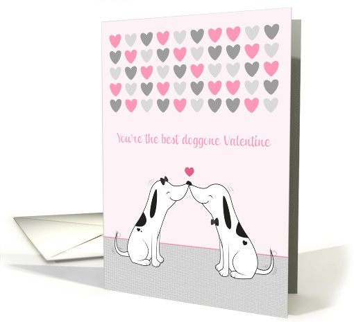 For Valentine - Cute Dog Couple Rubbing Noses card (1508446)