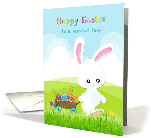 For a Special Boy - Easter Bunny with Wagon card (1510810)