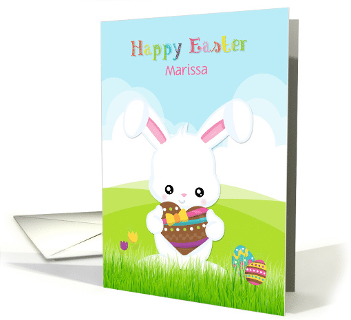 Customized Front - Easter Bunny Chocolate Heart card (1510814)