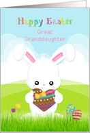 For Great Granddaughter - Easter Bunny Chocolate Heart card