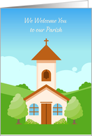 Welcome to Parish - Church Scene card