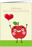 Registered Dietitian Nutritionist Day Smiling Apple Yellow card