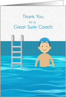 Swim Coach Thank You from Boy card