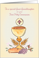 For Great Granddaughter First Holy Communion Chalice card