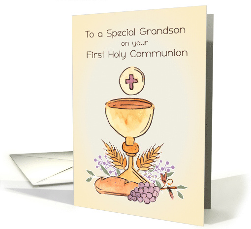 For Grandson First Holy Communion Chalice card (1514108)