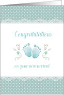 New Baby Congratulations Polka Dots and Lace card