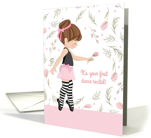 First Dance Recital Congratulations with Ballerina card (1524676)