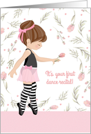 First Dance Recital Congratulations with Ballerina card