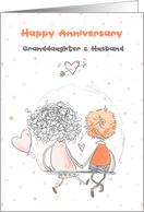 Granddaughter & Husband Wedding Anniversary Sweet Couple card