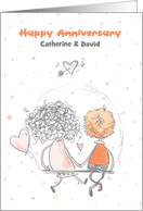 Customize Front Wedding Anniversary Sweet Couple card