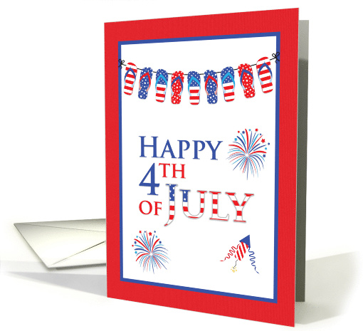 Festive Fourth of July with Patriotic Flip Flops card (1527470)