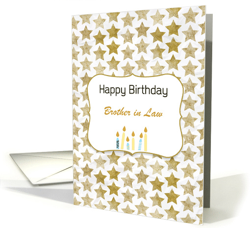 Personalize Birthday Gold Colored Stars and Candles... (1530834)