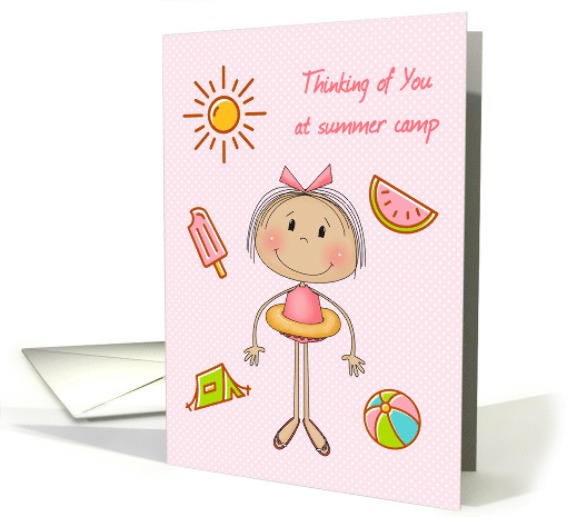 Thinking of You at Summer Camp for Girl card (1531050)