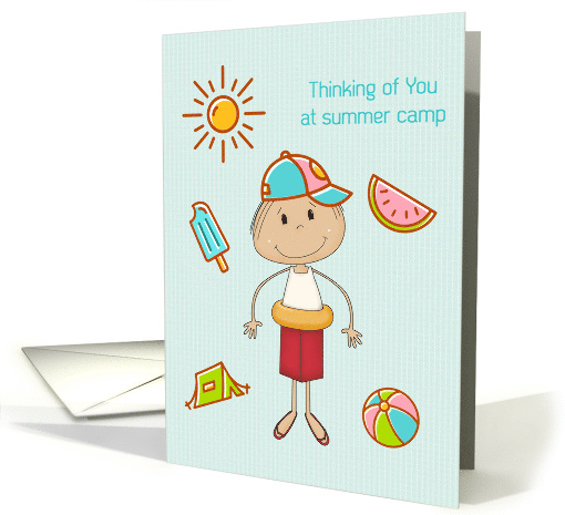 Thinking of You at Summer Camp for Boy card (1531056)