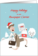 For Newspaper Carrier Happy Holidays card