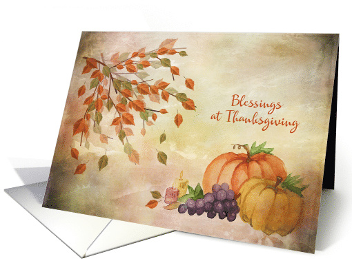 Thanksgiving Autumn Leaves and Pumpkins card (1533442)