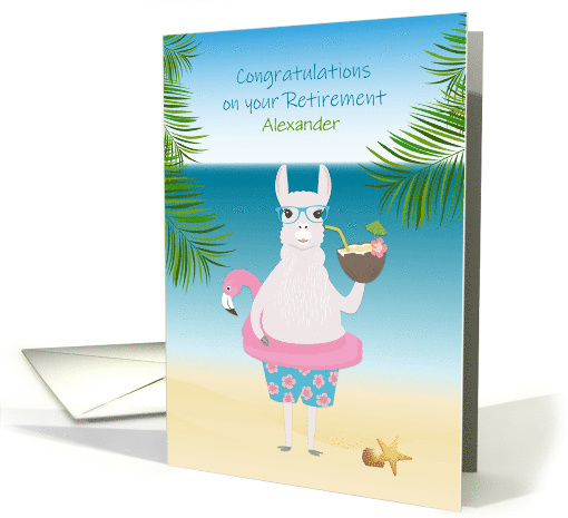 Customize Retirement Congratulations with Llama and... (1533938)