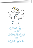 Thank You for Gift and Well Wishes with Angel card