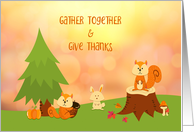 Thanksgiving Woodland Animals card