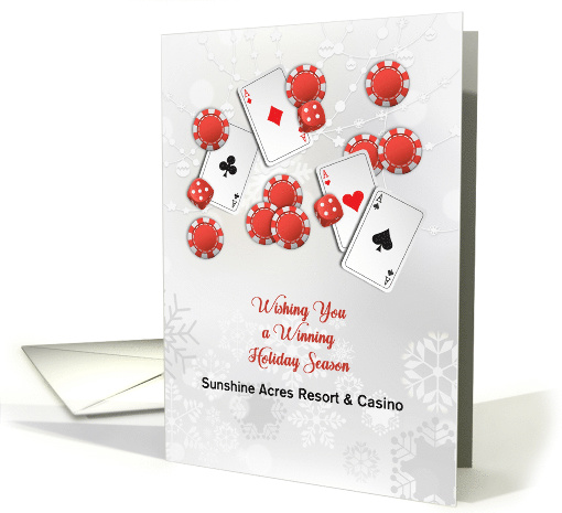 Customized Casino Themed Holiday card (1543206)