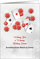 Customized Casino Themed Holiday card