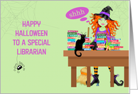 Halloween Wishes for Librarian card