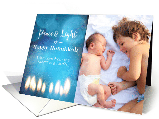Glowing Candles for Hanukkah Photo card (1546140)