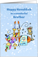 For Brother Symbols of Hanukkah card