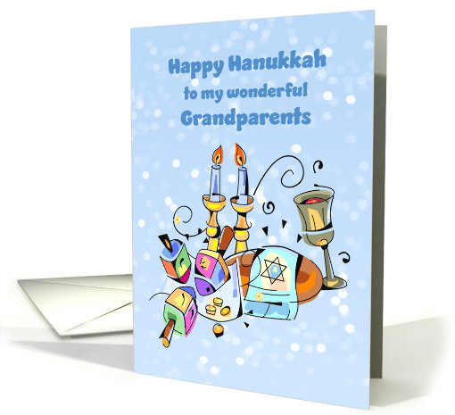 For Grandparents Symbols of Hanukkah card (1546336)
