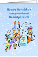 For Grandparents Symbols of Hanukkah card