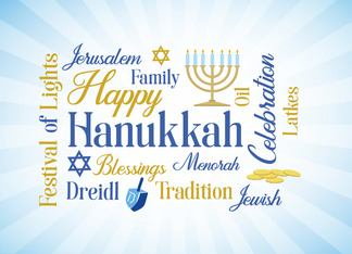 Happy Hanukkah Word...