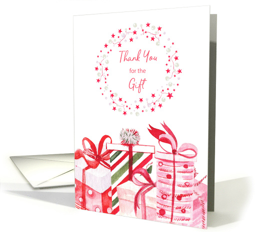 Thank You for Holiday Gift Pretty Pink Packages card (1549792)