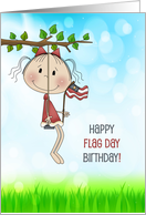 For Girl Flag Day Birthday card